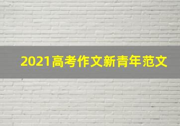 2021高考作文新青年范文