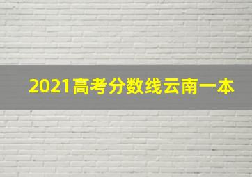 2021高考分数线云南一本