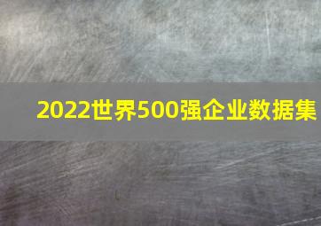 2022世界500强企业数据集