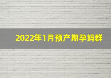 2022年1月预产期孕妈群