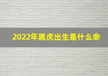 2022年属虎出生是什么命