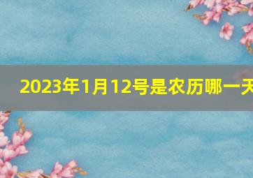 2023年1月12号是农历哪一天