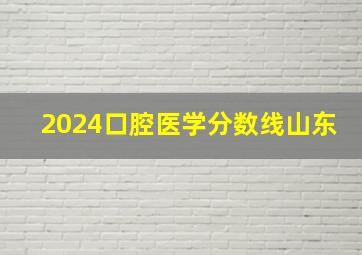 2024口腔医学分数线山东