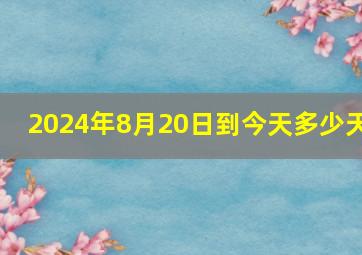 2024年8月20日到今天多少天