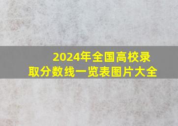 2024年全国高校录取分数线一览表图片大全