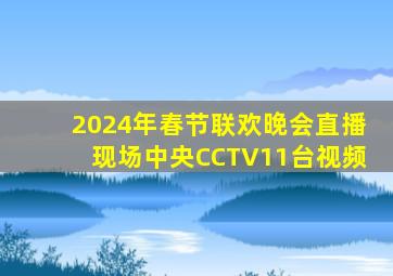 2024年春节联欢晚会直播现场中央CCTV11台视频