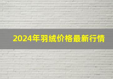 2024年羽绒价格最新行情