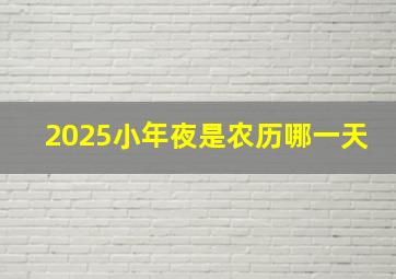 2025小年夜是农历哪一天