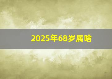 2025年68岁属啥