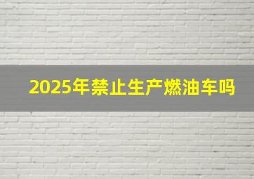 2025年禁止生产燃油车吗