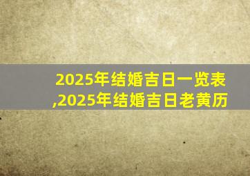 2025年结婚吉日一览表,2025年结婚吉日老黄历