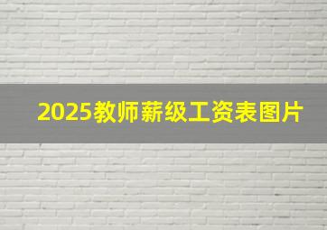 2025教师薪级工资表图片