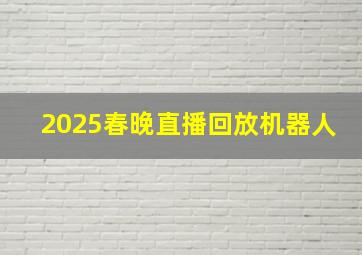 2025春晚直播回放机器人