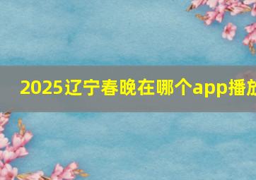 2025辽宁春晚在哪个app播放