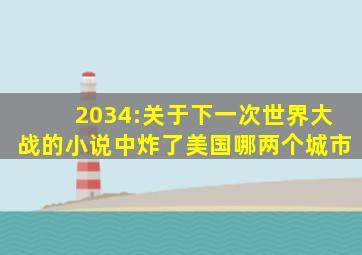 2034:关于下一次世界大战的小说中炸了美国哪两个城市