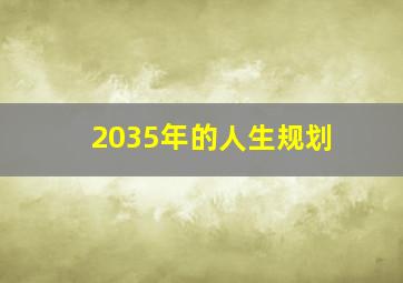 2035年的人生规划