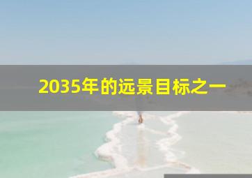 2035年的远景目标之一