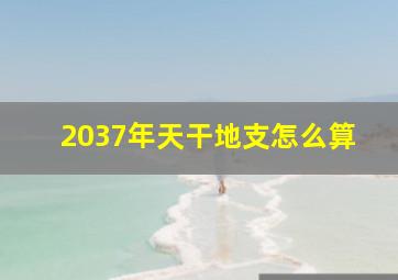 2037年天干地支怎么算