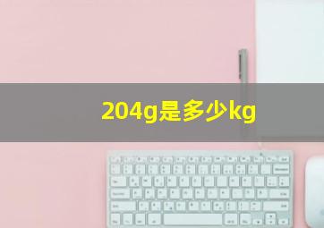 204g是多少kg