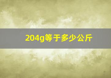 204g等于多少公斤