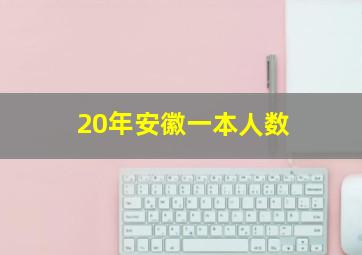 20年安徽一本人数