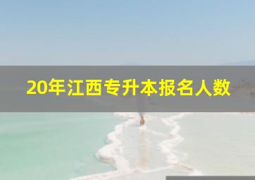 20年江西专升本报名人数