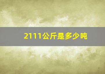 2111公斤是多少吨