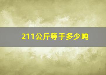 211公斤等于多少吨