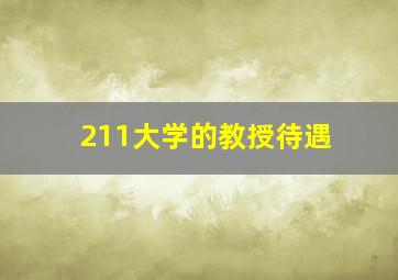 211大学的教授待遇