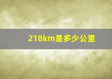 218km是多少公里