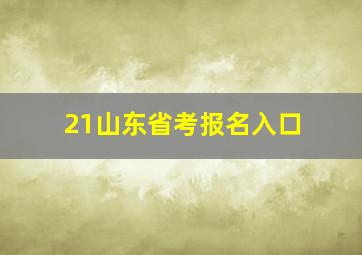 21山东省考报名入口