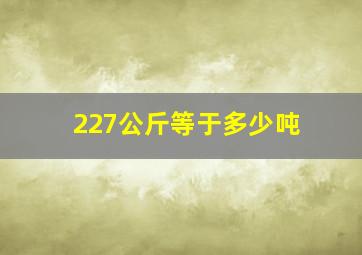 227公斤等于多少吨