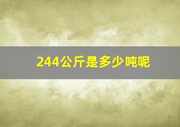 244公斤是多少吨呢