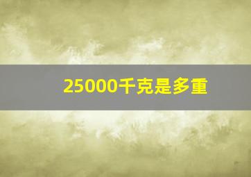 25000千克是多重