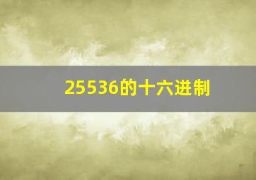 25536的十六进制