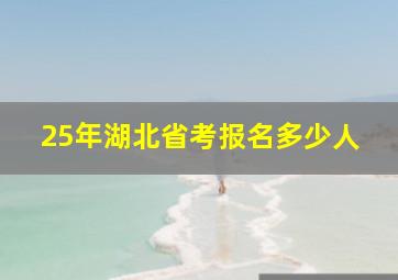 25年湖北省考报名多少人