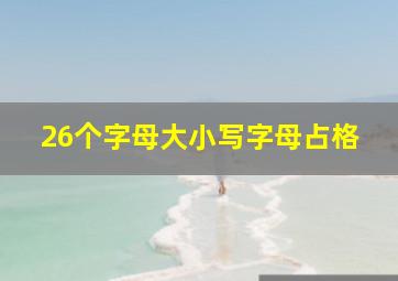 26个字母大小写字母占格