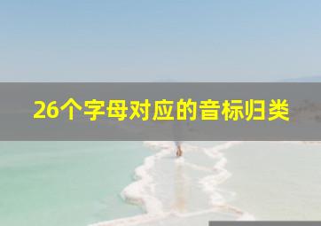 26个字母对应的音标归类