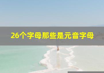 26个字母那些是元音字母