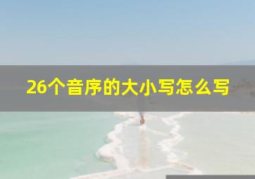 26个音序的大小写怎么写