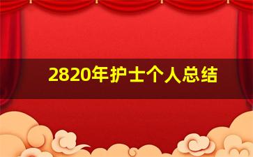 2820年护士个人总结