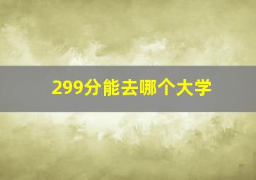 299分能去哪个大学