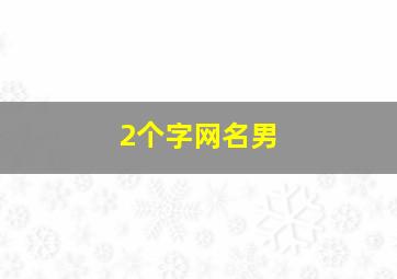 2个字网名男