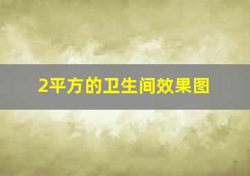 2平方的卫生间效果图