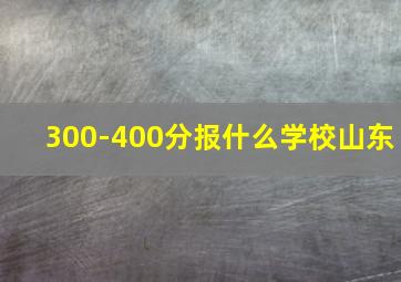 300-400分报什么学校山东