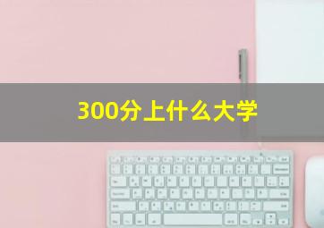 300分上什么大学