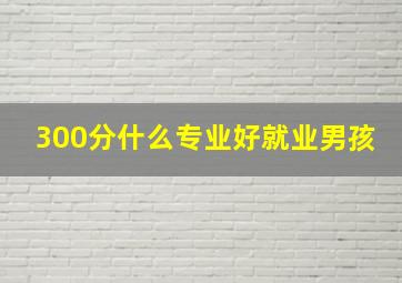 300分什么专业好就业男孩