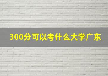 300分可以考什么大学广东