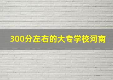 300分左右的大专学校河南