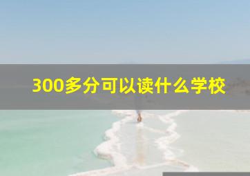 300多分可以读什么学校